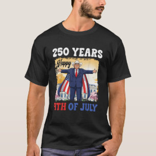 T-shirt Chapeau de cowboy Trump 250 ans Joyeux 4 juillet