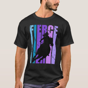 T-shirt Chapeau de Cowgirl Féroce Course de Tonneau Thème