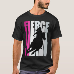 T-shirt Chapeau de Cowgirl Féroce de Course de Tonneau Thè