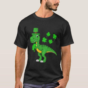 T-shirt Chapeau de dinosaure de la Saint-Patrick Leprechau