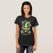 T-shirt Chapeau de Leprechaun de la Saint-Patrick Chat Pot (Devant entier)