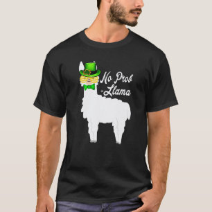 T-shirt Chapeau de lutin irlandais Llama Pas de problème S