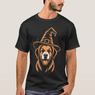 T-shirt Chapeau de Magicien Retriever Doré Effrayant pour