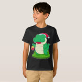 T-shirt Chapeau de Noël crocodile (Devant entier)