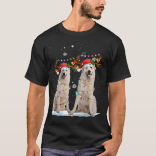 T-shirt Chapeau de Noël de renne des Grands Pyrénées Lumiè