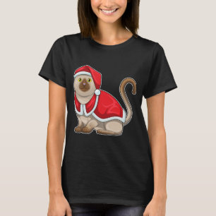 T-shirt Chapeau de Noël de Santa chat