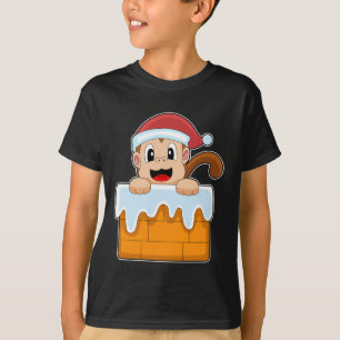 T-shirt Chapeau de Noël du singe