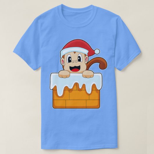 T-shirt Chapeau de Noël du singe (Design devant)