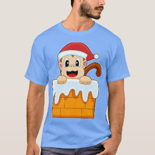 T-shirt Chapeau de Noël du singe