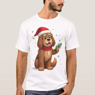 T-shirt Chapeau de Père Noël de Terre-Neuve