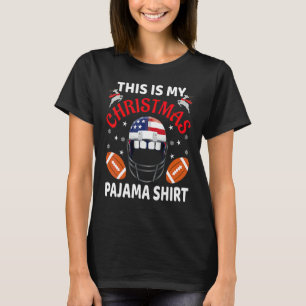 T-shirt Chapeau de Père Noël en pyjama de Noël américain U