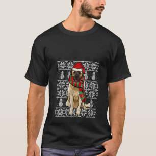 T-shirt Chapeau de Santa Femme Xmas Berger Anatolien laid