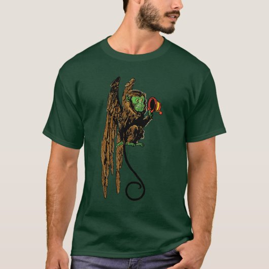 T-shirt Chapeau de singe volant maléfique de l'assistant v (Devant)