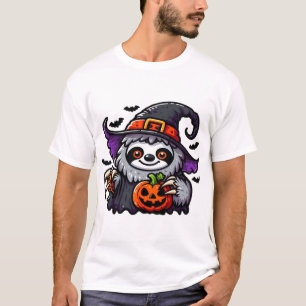 T-shirt Chapeau de sorcière de paresseux effrayant d'Hallo