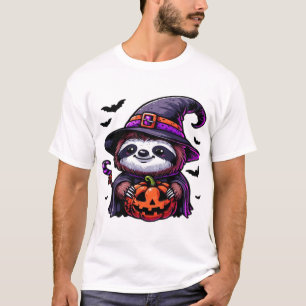 T-shirt Chapeau de sorcière de paresseux effrayant d'Hallo