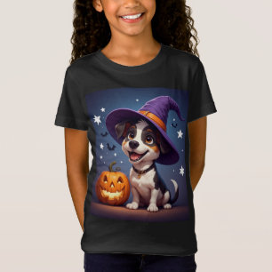 T-Shirt Chapeau de Sorcière et Citrouille de Halloween pou