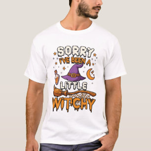T-shirt Chapeau De Sorcière Un Peu Magique Halloween Balai