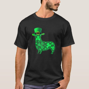 T-shirt Chapeau Vert Shamrocks de la Saint-Patrick Chien C