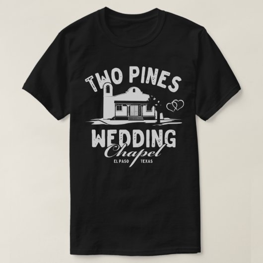 T-shirt Chapelle Mariage de deux pins (Design devant)