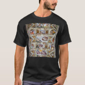 T-shirt Chapelle Sixtine Michelangelo Plafond (Devant)