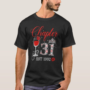 T-shirt Chapitre 31 Années EST 1992 31e anniversaire Red R