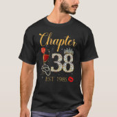 T-shirt Chapitre 38 ans EST 1985 38e anniversaire Rose rou (Devant)