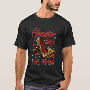 T-shirt Chapitre 40 ans EST 1984 40e anniversaire Leopard