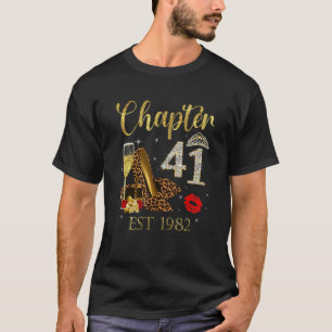 T-shirt Chapitre 41 Ans EST 1982 41e Anniversaire Vin Leop