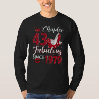 T-shirt Chapitre 43 Fabuleux depuis 1979 43e anniversaire 