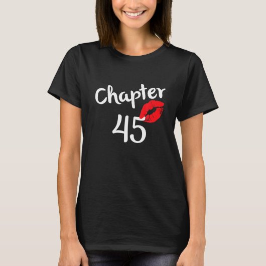 T-shirt Chapitre 45 Ans 45e Joyeuses lèvres d'anniversaire (Devant)