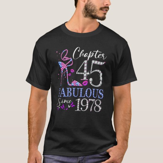 T-shirt Chapitre 45 Fabuleux depuis 1978 45e Anniversaire  (Devant)