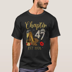 T-shirt Chapitre 47 Années EST 1976 47e Anniversaire Vin L