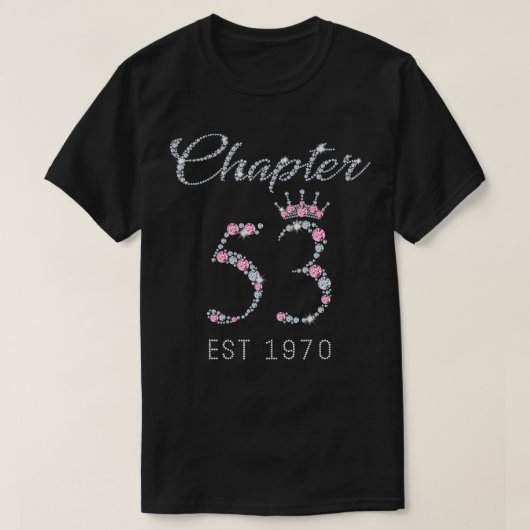 T-shirt Chapitre 53 EST 1970 53e cadeau d'anniversaire pou (Design devant)