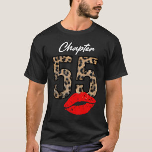 T-shirt Chapitre 55 ans 1966 55e anniversaire lèvres léopa