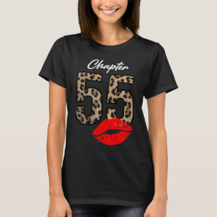T-shirt Chapitre 55 ans 1966 55e anniversaire lèvres léopa
