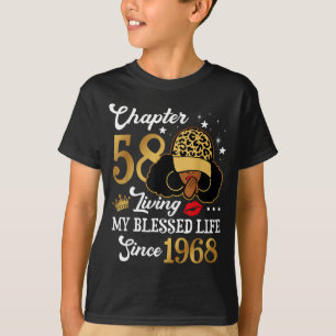 T-shirt Chapitre 58 Vivre Ma Vie Bénie Depuis 1968 Afro