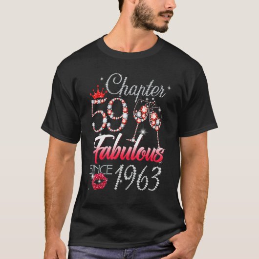 T-shirt Chapitre 59 Fabuleux depuis 1963 59e Anniversaire  (Devant)