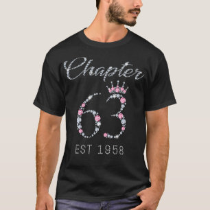T-shirt Chapitre 63 EST 1958 63rd Birthday Tee Venin For W