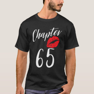 T-shirt Chapitre 65 65e Ans Fête de la lèvre de fille Grou