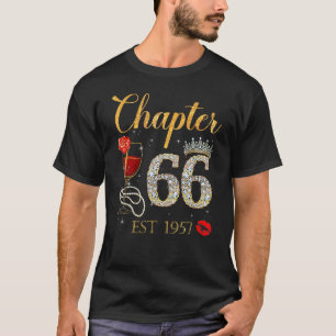 T-shirt Chapitre 66 ans EST 1957 66e anniversaire Red Rose