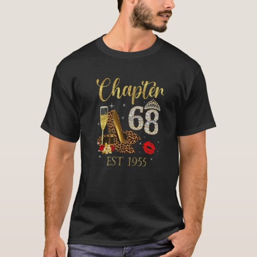 T-shirt Chapitre 68 Ans EST 1955 68e Anniversaire Vin Leop (Devant)
