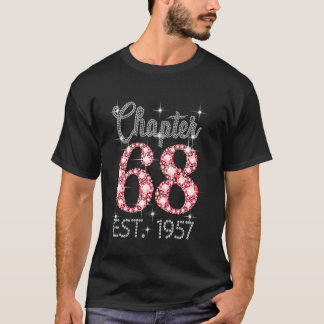 T-shirt Chapitre 68 EST 1957 Joyeux 68e Anniversaire Fille