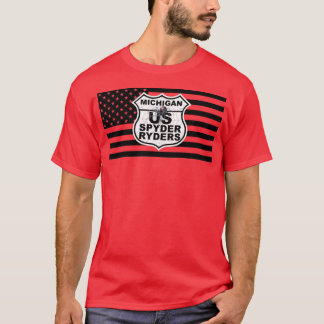 T-shirt Chapitre du Michigan - Drapeau noir et logo