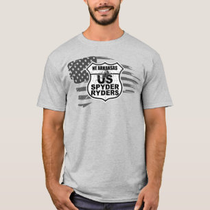 T-shirt Chapitre du NE de l'Arkansas - Drapeau déchiré nb