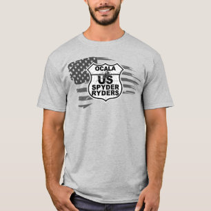 T-shirt Chapitre Ocala - Drapeau en lambeaux en noir et bl