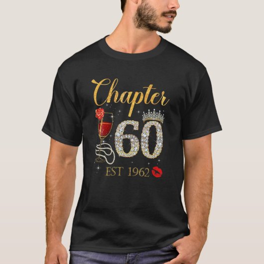 T-shirt Chapter 60 Years EST 1962 60Th Birthday Red Rose W (Devant)