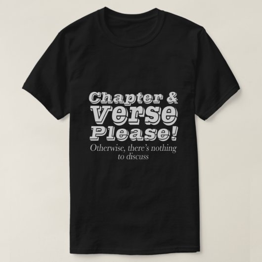 T-shirt Chapter and Verse Please Christian  (Design devant)