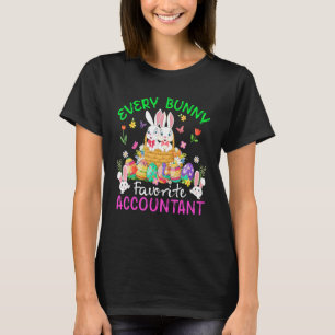 T-shirt Chaque Bunny Comptable Favori Deux Bunnies Avec E