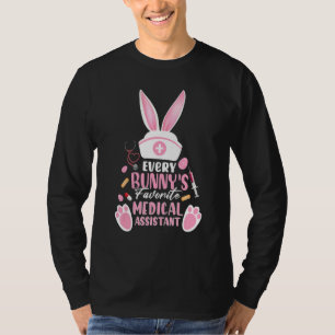 T-shirt Chaque Bunny's Favorite Assistant Médicale Happy E