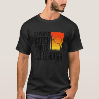 T-shirt Chaque Capture Compte Collet de Vie - Piégeage Ani